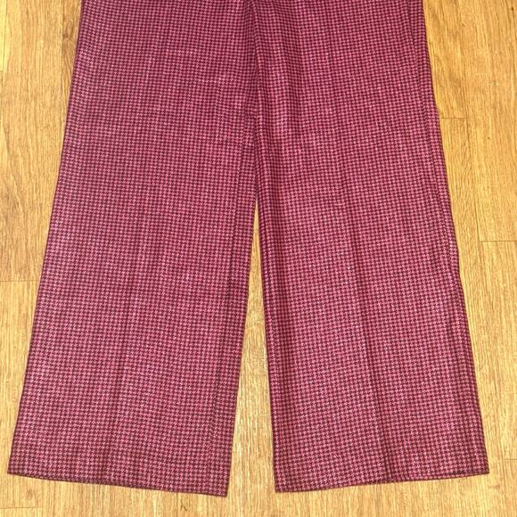 L’Agence Livvy Wool Blend Houndstooth Trouser in Metallic Pink and Black Size 18 - Picture 6 of 15